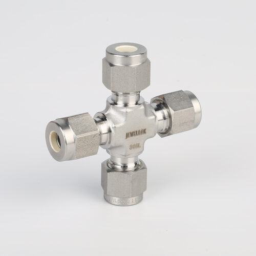7102L 316L UHP Union Cross Fitting product view 7102L 316L UHP Union Cross Fitting product view