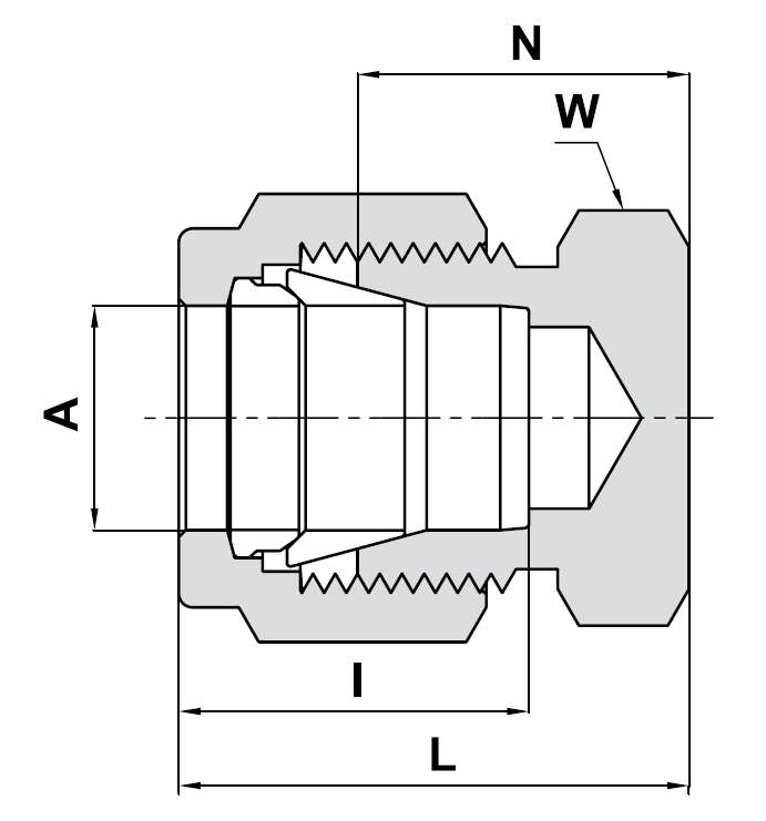 7108L UHP Cylinder Cap Connector technical image 1