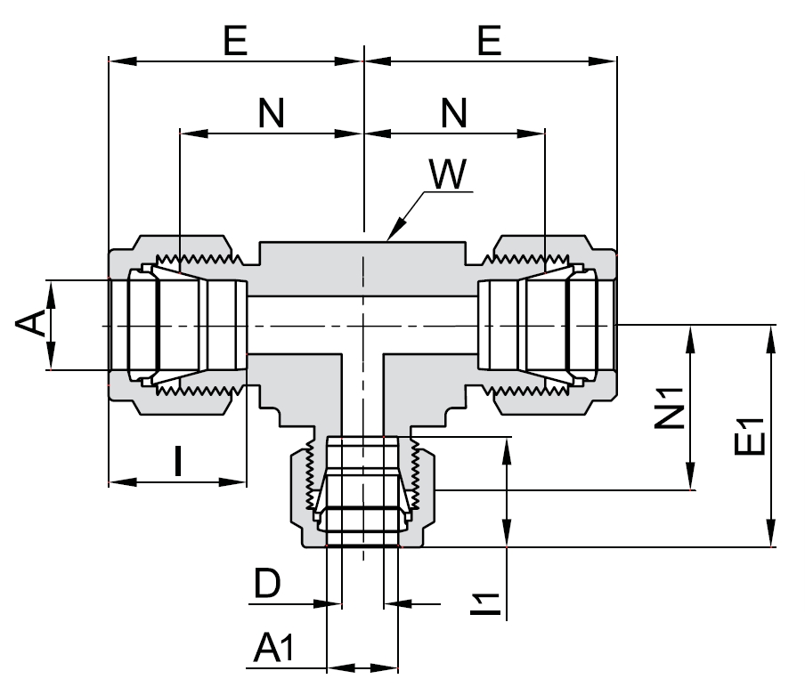 765LR High-Purity Reducing Fitting technical image 1