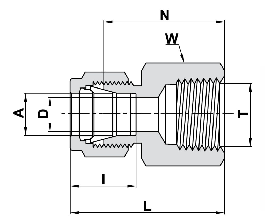766L UHP Female Connector technical image 1