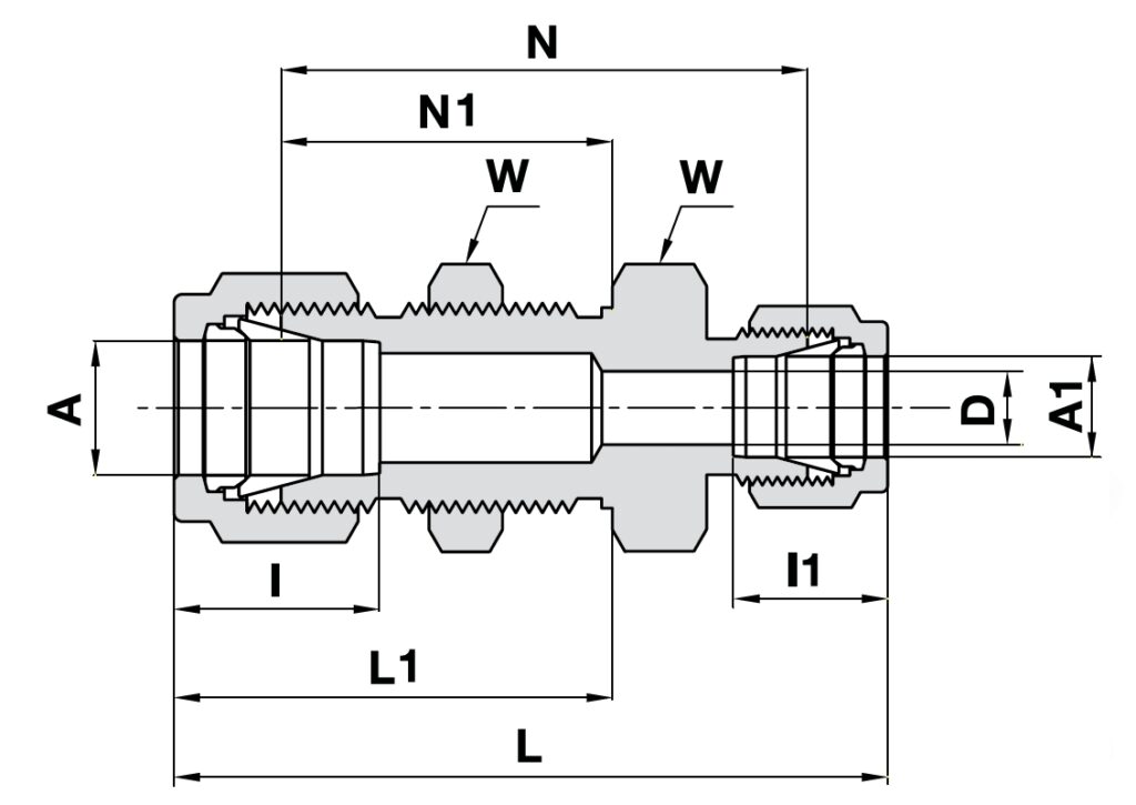 775L Bulkhead Reducing Union technical image 1