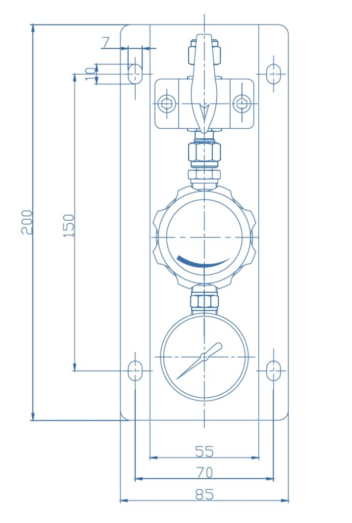 JSR-1ETG-BV High-Purity Gas Stick Assembly technical image 1