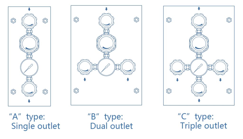 JSR-2TG High-Flow Gas Stick Regulator Assembly technical image 1