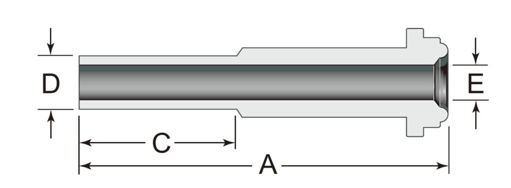 LG Series Long-Gland UHP Face-Seal Fitting technical image 1
