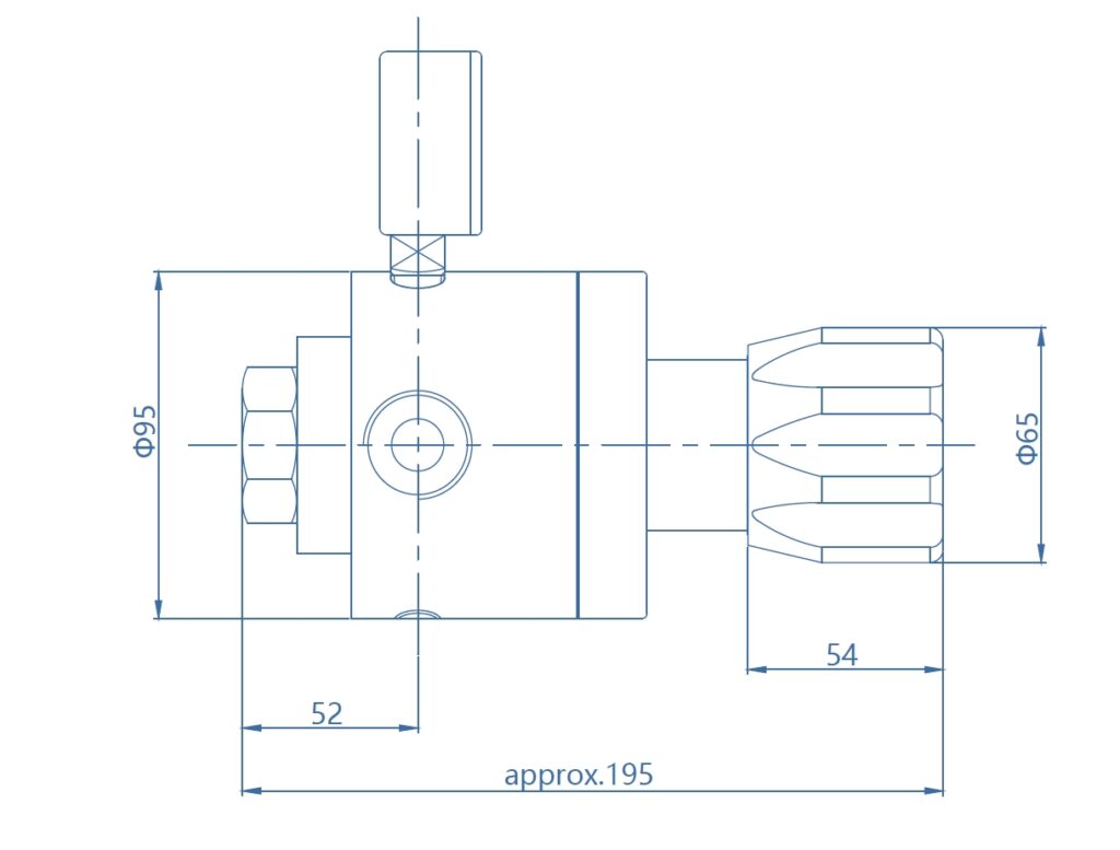 JSR-4L Low-Pressure High-Flow Line Regulator technical image 1