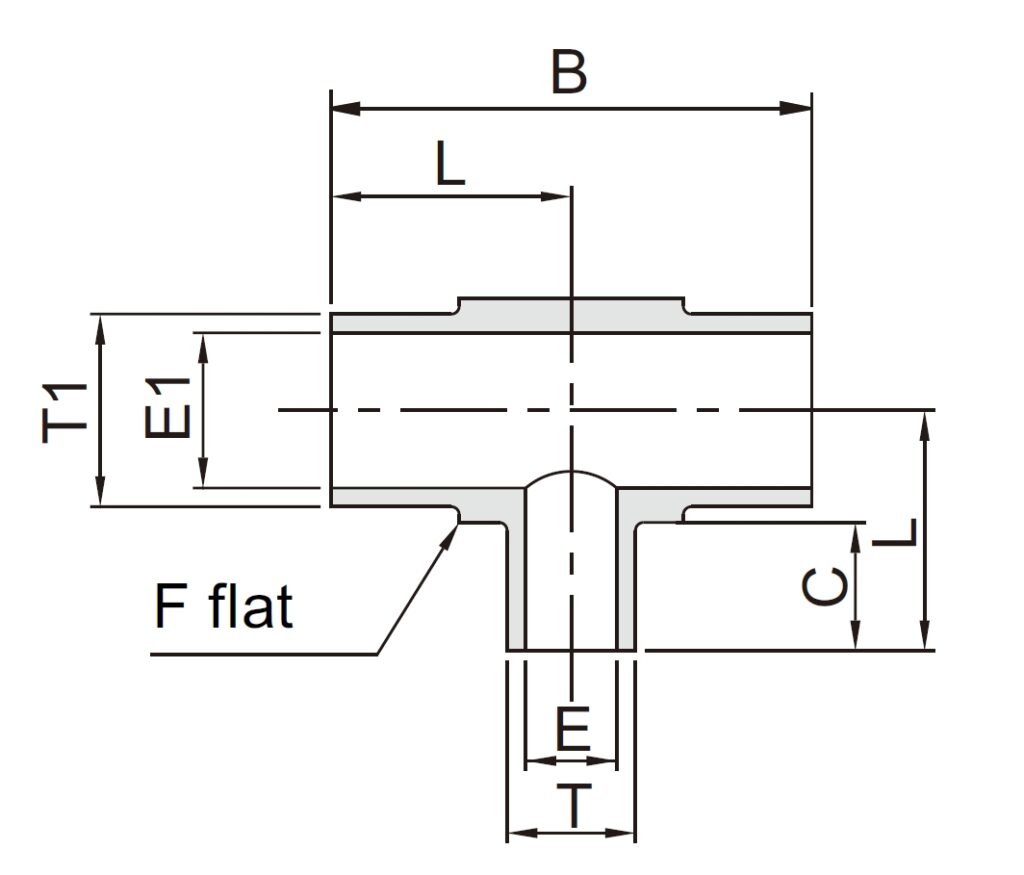 MTRW Series UHP Mini Butt-Weld Reducing Tee technical image 1