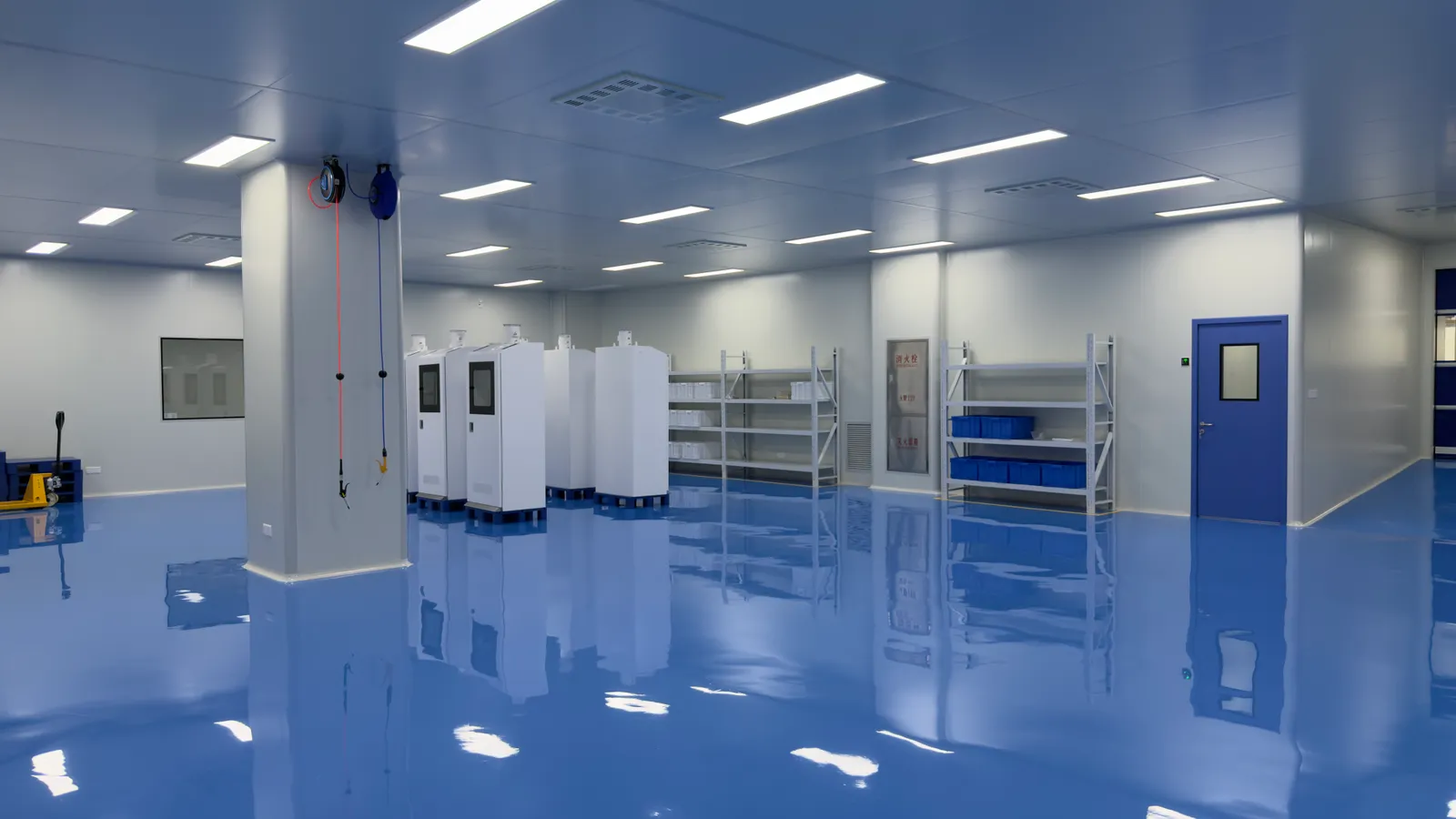 Equipment area with room for inspection and service